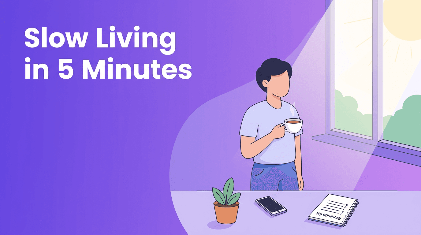 How to Practice Slow Living in 5-Minute Windows