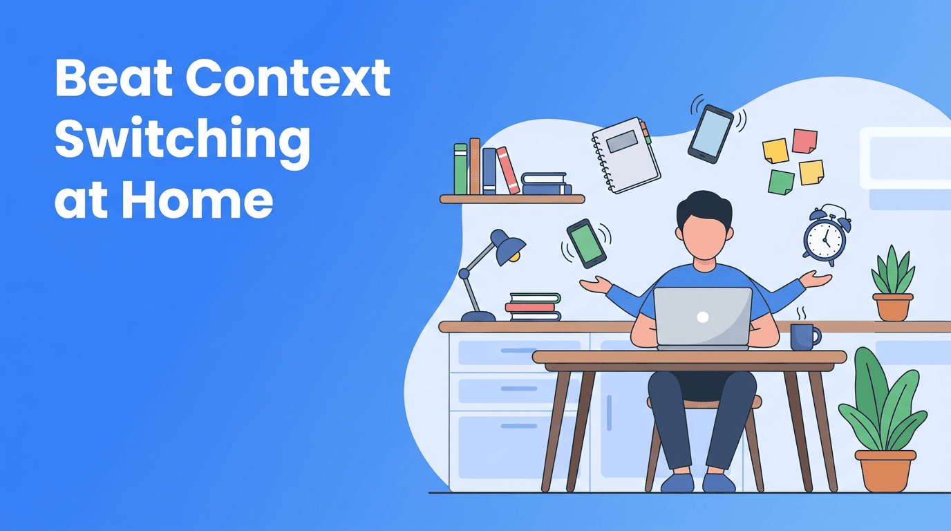 Context Switching at Home: A Practical Productivity Plan for Remote Work and Study