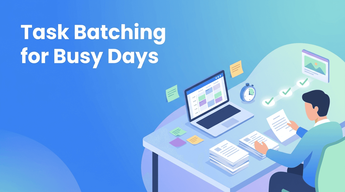 Task Batching for Knowledge Workers: A Smarter Productivity System for Busy Days