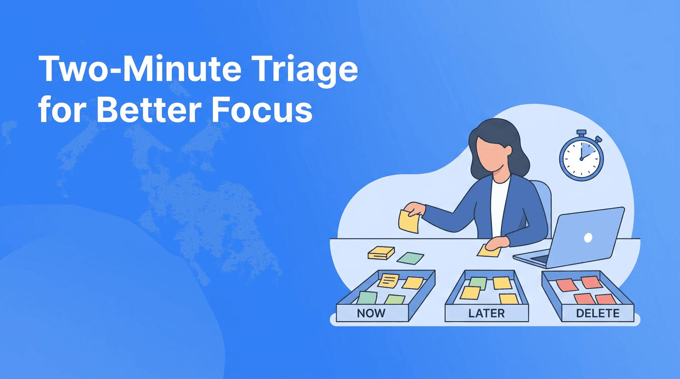 The Two-Minute Triage Method for Better Productivity and Focus