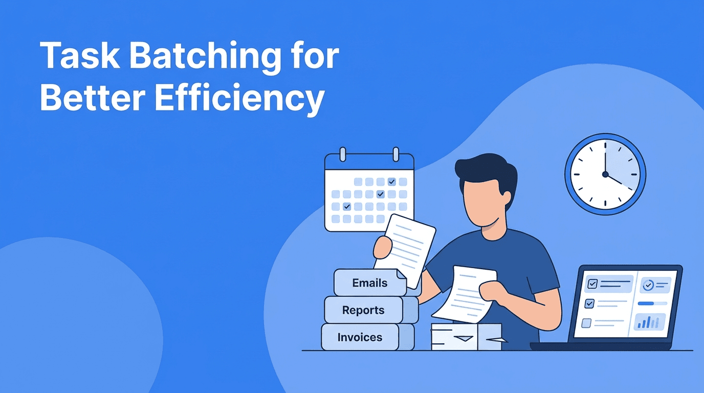Task Batching for Productivity Systems: A Practical Way to Improve Focus and Efficiency