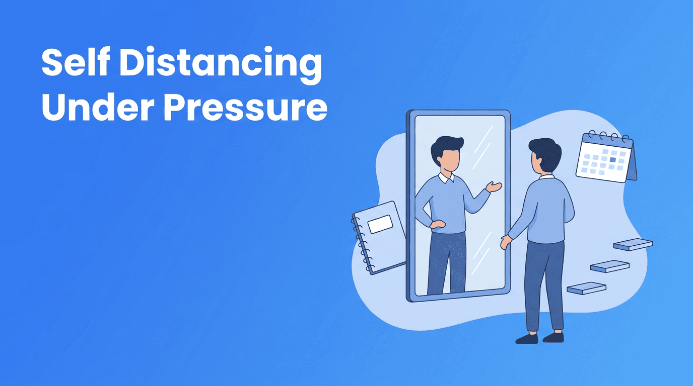 Self Distancing for Personal Development: A Practical Way to Build Self-Belief Under Pressure